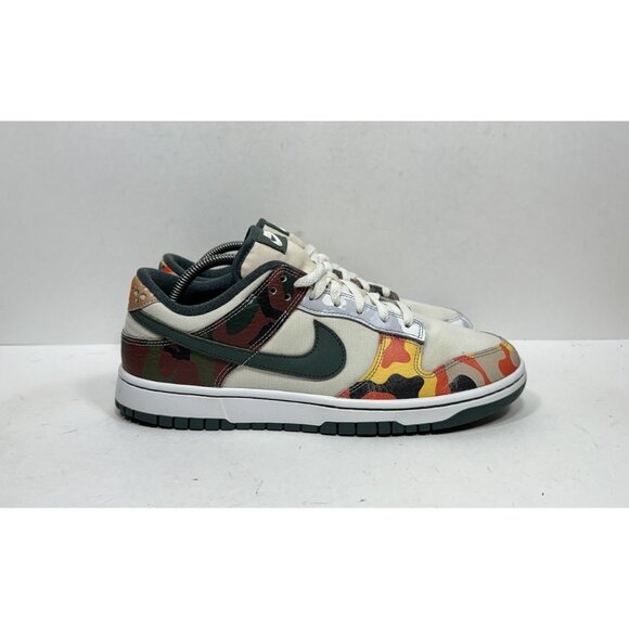 Nike Dunk SE Low Sail Multi-Camo Men’s Size 10 DH0957-100 Shoes - Picture 1 of 9